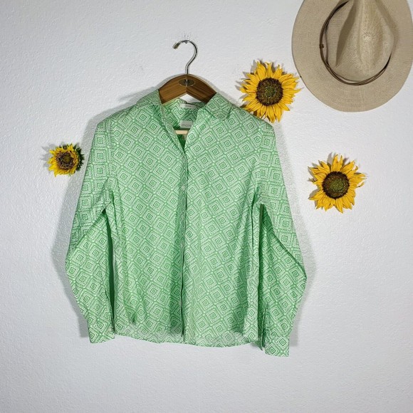 Chico’s Tribal Aztec Button No-iron Blouse Size 0 Or Small Women’s - Picture 4 of 16